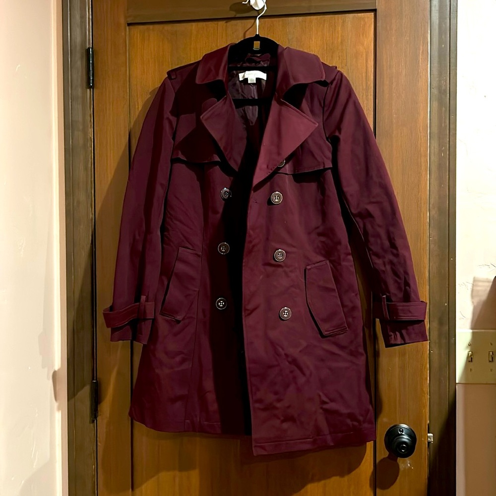 Burgundy Raincoat size medium